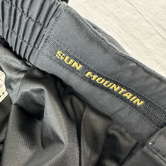 Sun Mountain Black Sz L Waterproof Windproof Golf Pants Vtg 90s Adjustable Waist - Picture 6 of 9